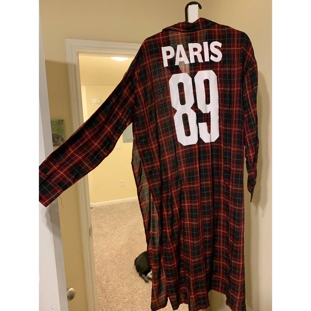 Flannel shirt dress